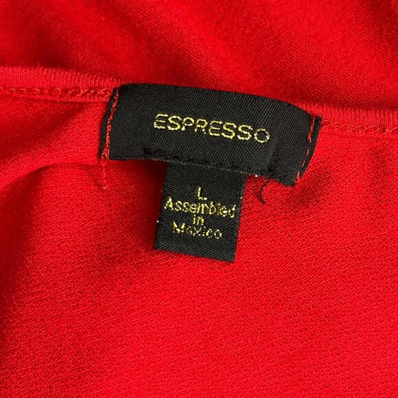 Espresso Red 3/4 Sleeve Top | Size L - Picture 4 of 4